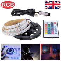 KDMD 2M 5050 RGB USB LED TV Back Light Strip Color Changing Remote in Black