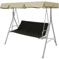 KDMD Replacement Swing Seat Cover Garden Hammock Black 148x51x51