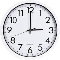 KDMD 24cm Round Vintage Style Battery Wall Clock Analog White