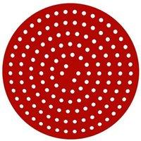 KDMD 8 Inch Reusable Air Fryer Liner Non Stick Silicone Pad Mat in Red