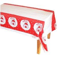 KDMD Disposable Christmas Table Cloths Rectangular PE Party 108x180 in Red
