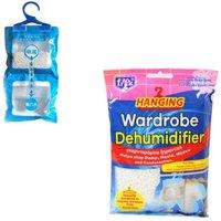 KDMD Hanging Moisture Absorber Dehumidifier Bags for Wardrobes in Blue