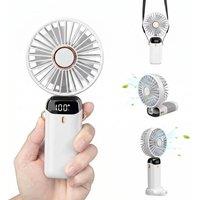 Dragodirect Handheld Mini Fan USB Rechargeable 5 Speed Type C in White