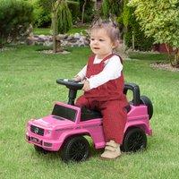HOMCOM Benz G350 Kids Ride on Sliding Car w/ Under Seat Storage No Power in Pink