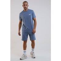 BCouture Men's Shorts & T-Shirt Set in Blue | Size: XS