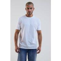 BCouture Men's Regular Fit Cotton T-Shirt in White | Size: XS
