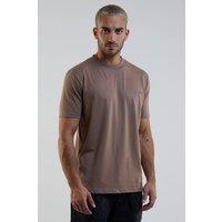 BCouture Men's Regular Fit Cotton T-Shirt in Brown | Size: Small
