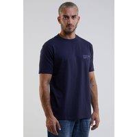 BCouture Men's Regular Fit Cotton T-Shirt in Navy | Size: Medium