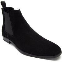 Thomas Crick Men's Addison' Formal Suede Chelsea Boots in Black | Size: 12