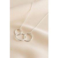 Mia Gioielli Women's Sterling Silver Three Interlocking Circles Necklace | Size: 45 cm