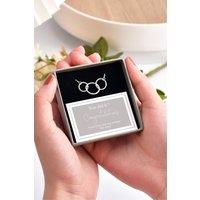 Mia Gioielli Women's Congratulations Gift Sterling Silver Three Circles Necklace | Size: 45 cm