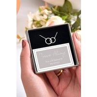 Mia Gioielli Women's Anniversary Gift Sterling Silver Dual Circle Bracelet | Size: 18 cm