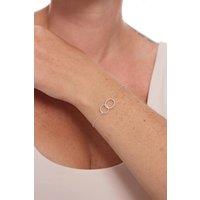 Mia Gioielli Women's Sterling Silver Dual Circle Dainty Bracelet | Size: 18 cm