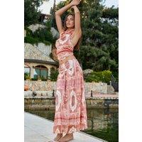 Hiccup Women's Patterned High Waist Midi Skirt | Size: Small