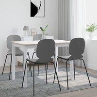 Berkfield Home Dining Table White & Brown 114x71x75 cm Solid Rubber Wood | Size: 114 x 71 x 75 cm