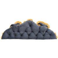 Living and Home Vintage Two-Tone Bed Headboard Pillow in Black