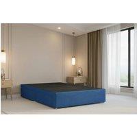 Nexus Mattresses Ltd Velar Plush Divan Bed Base With No Drawers in Navy | Size: King