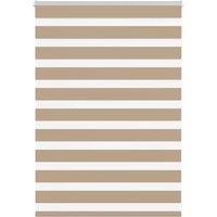 Berkfield Home Zebra Blind Sand Brown 95x100 cm Fabric Width 90.9 cm Polyester
