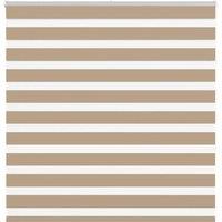 Berkfield Home Zebra Blind Sand Brown 140x150 cm Fabric Width 135.9 cm Polyester