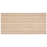 Blomus ARTO Bath Towel with Wide Stripes 70 x 140 cm - Moonbeam/Amber Brown in Off-White