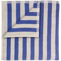 Blomus ARTO Bath Towel with Wide Stripes 70 x 140 cm - Moonbeam/Mazarine Blue
