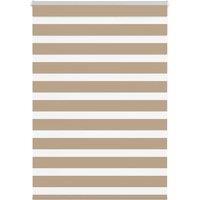Berkfield Home Zebra Blind Sand Brown 115x150 cm Fabric Width 110.9 cm Polyester