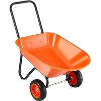 VEVOR Sturdy Wheelbarrow Cart 5 Cu Ft Garden Dump Cart for Outdoor Lawn Yard in Orange | Size: Small