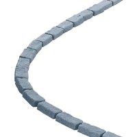 Ferand Realistic Garden Edging Flexible Landscape Border 46.4 x 2.2 in in Grey