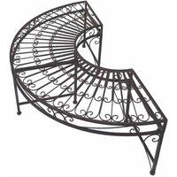 Ascalon Design Ltd Curved Seats Bench (Pair) - L46 x W130 x H66 cm in Brown