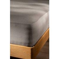 Soak&Sleep Mocha Brown French Linen 40cm Fitted Sheet | Size: Double