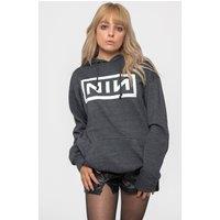 Nine Inch Nails Band Logo Hoodie in Grey | Size: Medium