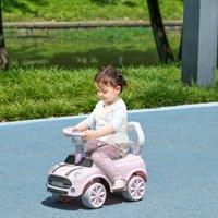 AIYAPLAY Ride On Car Foot To Floor Sliding Car w/ Air Horn in Pink