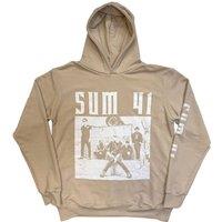Rock Off officially Licensed Products Sum 41 Band Photo Rock Off Unplugged Pullover Hoodie in Natural | Size: 2XL