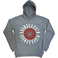 Rock Off officially Licensed Products Soundgarden Circle Logo Rock Off Unplugged Pullover Hoodie in Blue | Size: Medium