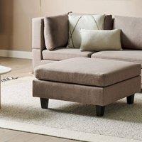 Wyld and Coco Ottoman Brown Polyester Footstool Square Modern Modular Sofa