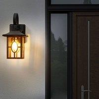 Wyld and Coco Matte Copper Outdoor Wall Light E27 Iron Glass Sconce Traditional