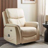 Wyld and Coco Electric Recliner Armchair Massage Heater and Lift Assist Beige