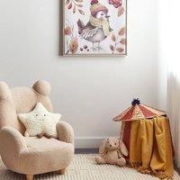 Wyld and Coco Everluxe Bird Pattern Canvas Art Print 63 x 63 cm Multicolour Wood