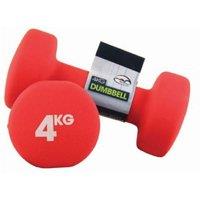 Fitness Mad Neoprene Dumbell Set Pack of 2 in Red | Size: 4kg