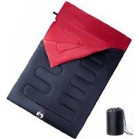 Berkfield Home Double Sleeping Bag with Pillows for Adults Camping 3-4 Seasons in Red