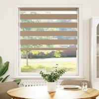 Berkfield Home Zebra Blind Sand Brown 95x100 cm Fabric Width 90.9 cm Polyester