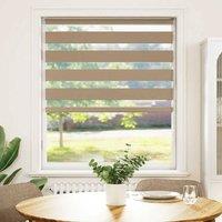 Berkfield Home Zebra Blind Sand Brown 115x150 cm Fabric Width 110.9 cm Polyester