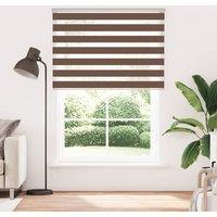 Berkfield Home Zebra Blind Brown 165x230 cm Fabric Width 160.9 cm Polyester