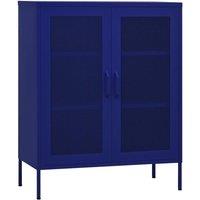 Berkfield Home Storage Cabinet Navy Blue 80x35x101.5 cm Steel