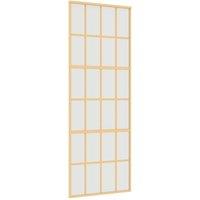Berkfield Home Sliding Door Gold 76x205 cm Frosted ESG Glass & Aluminium