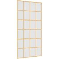 Berkfield Home Sliding Door Gold 102.5x205 cm Frosted ESG Glass & Aluminium