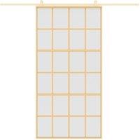 Berkfield Home Sliding Door Gold 102.5x205 cm Frosted ESG Glass & Aluminium