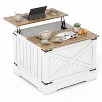Costway Lift Top Coffee Table 80CM Center Table w/ Hidden Storage Compartment