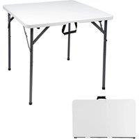 Nordara 3ft Square White Folding Table Indoor Outdoor Multipurpose Desk