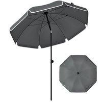Nordara 1.8m Beach Umbrella Parasol Sand Anchor Tilt Dark Grey UV Protection | Size: 100 cm x 100 cm